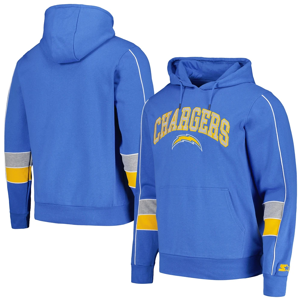 Sweat à capuche pour hommes Starter Powder Blue Los Angeles Chargers Captain