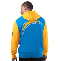 Sweat à capuche Extreme Starter Powder Blue Los Angeles Chargers pour homme