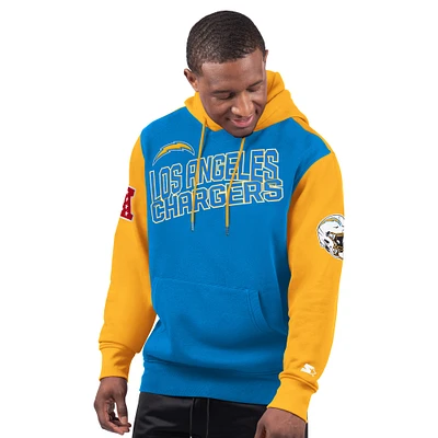 Sweat à capuche Extreme Starter Powder Blue Los Angeles Chargers pour homme