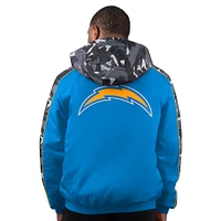 Veste zippée Starter Powder Blue pour homme des Los Angeles Chargers Thursday Night Gridiron