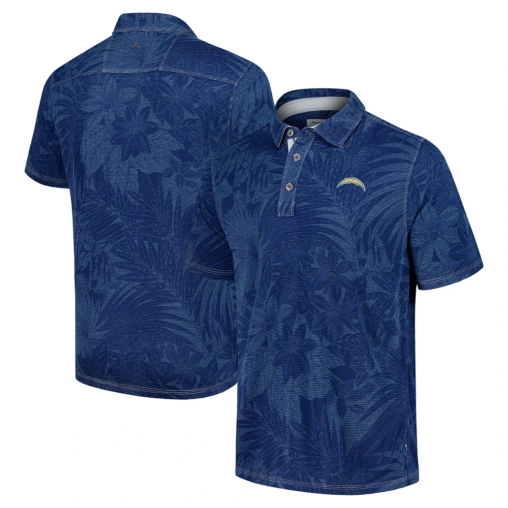 Polo Tommy Bahama bleu pour homme Los Angeles Chargers Sport Santiago Paradise