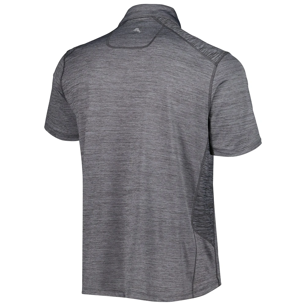 Men's Tommy Bahama Charcoal Los Angeles Chargers Delray Frond IslandZone Polo