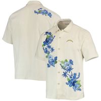 Los Angeles Rams Tommy Bahama Azule Oasis Button-Up Shirt - Cream