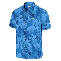 Men's Tommy Bahama Powder Blue Los Angeles Chargers Coast Nuevo Fronds Camp Button-Up Shirt