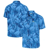 Men's Tommy Bahama Powder Blue Los Angeles Chargers Coast Nuevo Fronds Camp Button-Up Shirt