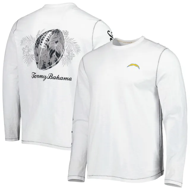 Men's Tommy Bahama White Baltimore Ravens Laces Out Billboard Long Sleeve T-Shirt