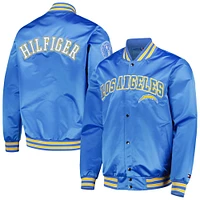 Men's Tommy Hilfiger Powder Blue Los Angeles Chargers Elliot Varsity Full-Snap Jacket