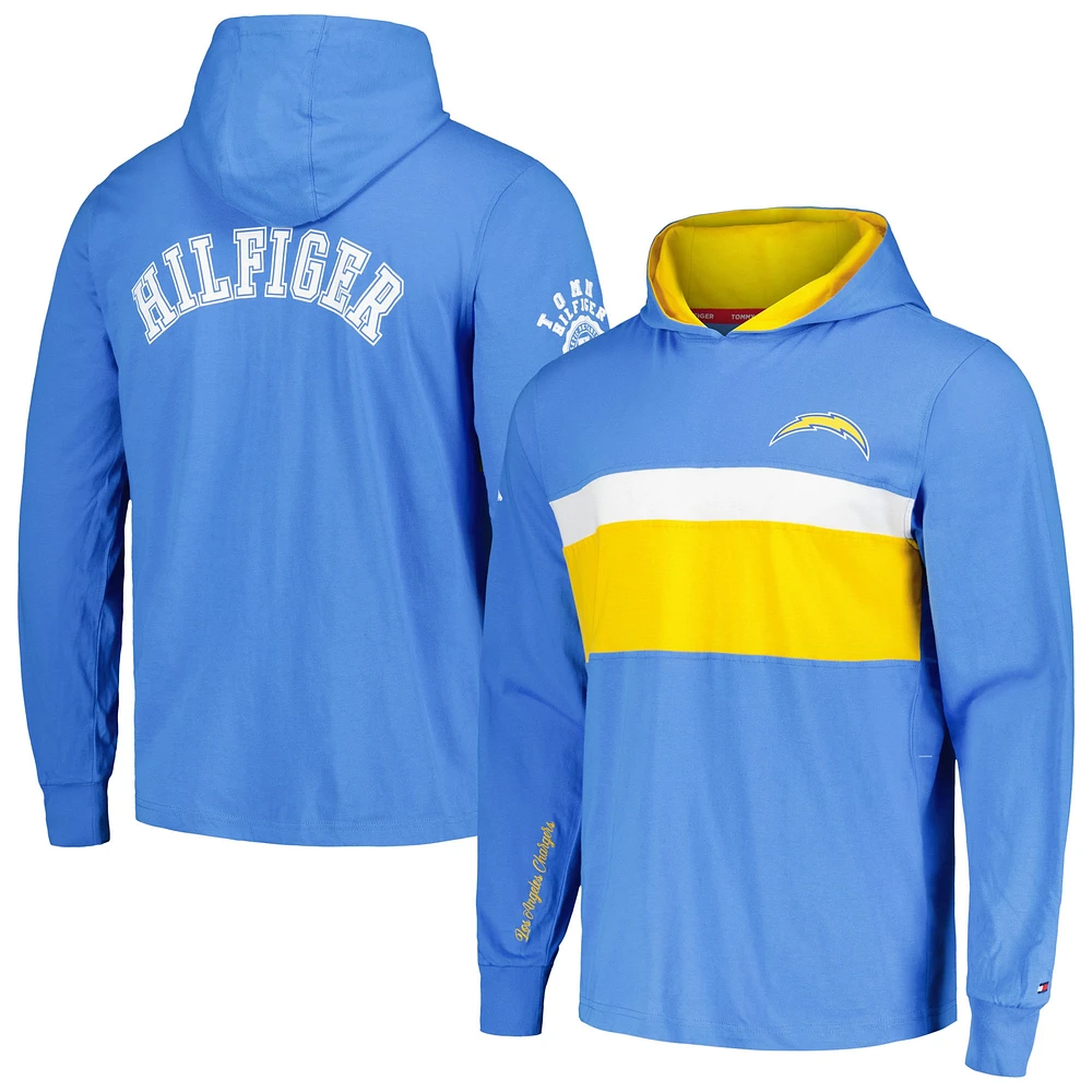 Men's Tommy Hilfiger  Powder Blue Los Angeles Chargers Morgan Long Sleeve Hoodie T-Shirt