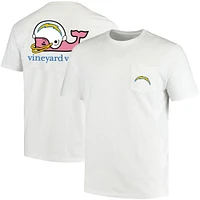 T-shirt blanc pour homme Los Angeles Chargers Team Whale Helmet de Vineyard Vines