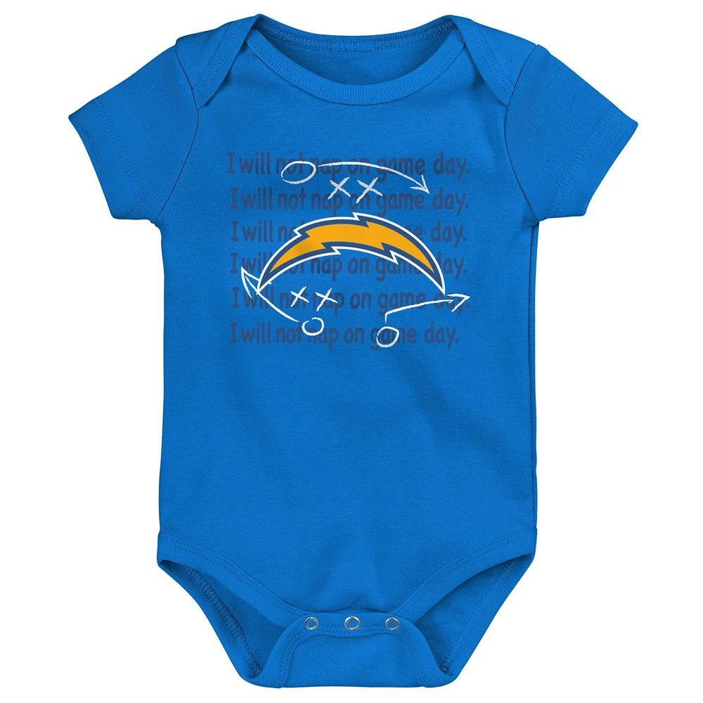 Newborn & Infant Los Angeles Chargers Team Starter 3-Pack Bodysuit Set