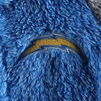 Dormeuse à fermeture éclair complète en polaire pour nouveau-né et nourrisson, bleu poudre/gris, Los Angeles Chargers Game Nap Teddy Bunting