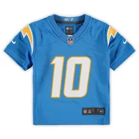 Maillot de match des Chargers Los Angeles Nike Justin Herbert pour enfants d'âge préscolaire, bleu poudre