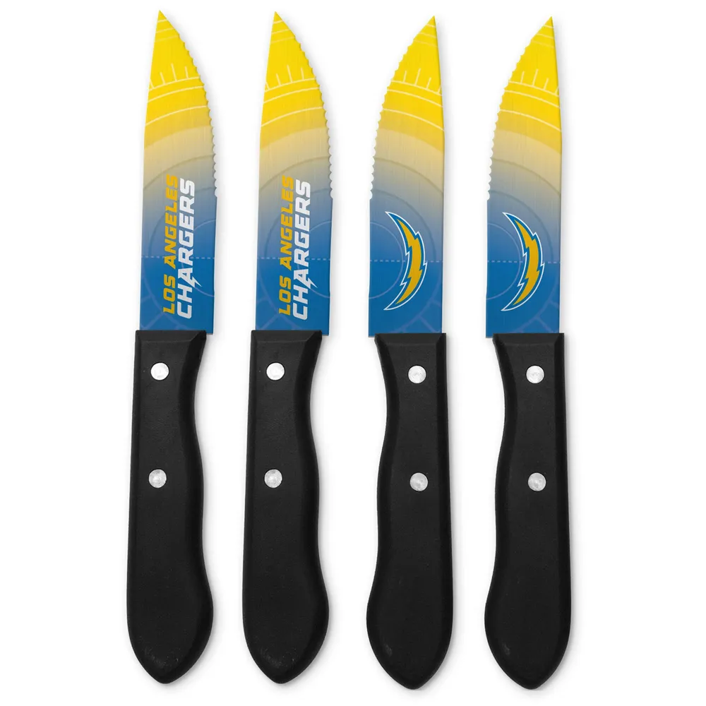 The Sports Vault Los Angeles Chargers - Ensemble de 4 couteaux à steak