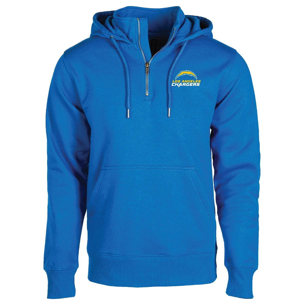 Unisex Dunbrooke  Powder Blue Los Angeles Chargers Defender Quarter-Zip Hoodie