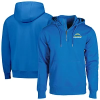 Unisex Dunbrooke  Powder Blue Los Angeles Chargers Defender Quarter-Zip Hoodie