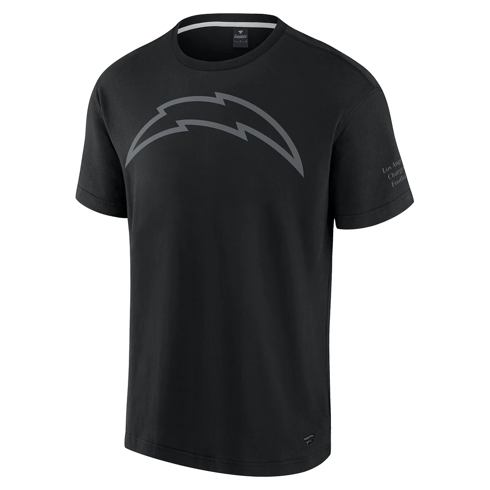 T-shirt unisexe Fanatics noir emblématique des Los Angeles Chargers Elements