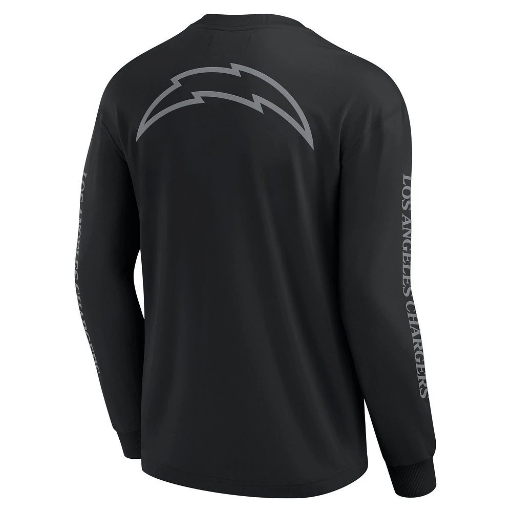 T-shirt unisexe à manches longues Fanatics noir Los Angeles Chargers Elements Strive