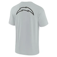 Unisex Fanatics Gray Los Angeles Chargers Elements Super Soft Short Sleeve T-Shirt