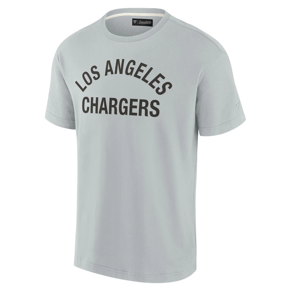 Unisex Fanatics Gray Los Angeles Chargers Elements Super Soft Short Sleeve T-Shirt