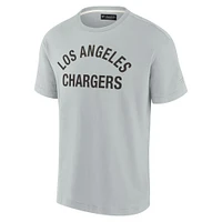 Unisex Fanatics Gray Los Angeles Chargers Elements Super Soft Short Sleeve T-Shirt