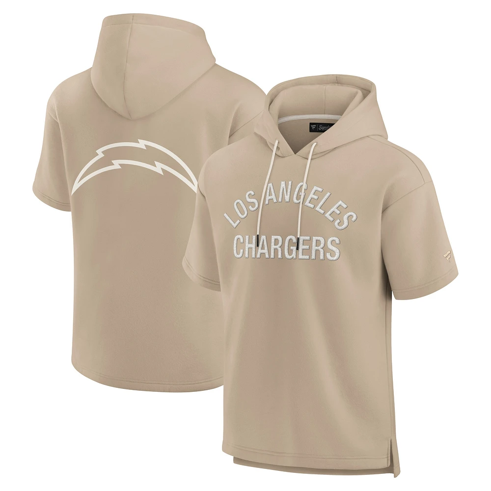 Sweat à capuche unisexe Fanatics Kaki Los Angeles Chargers Elements en polaire super douce manches courtes