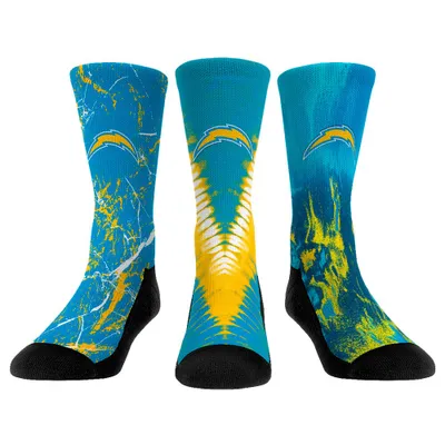 Los Angeles Chargers Rock Em Socks 3-Pack Crew Set