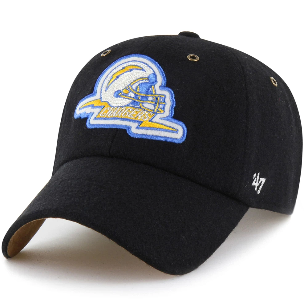 Unisex Stoney Clover Lane x '47 Black Los Angeles Chargers Field Goal Clean Up Adjustable Hat