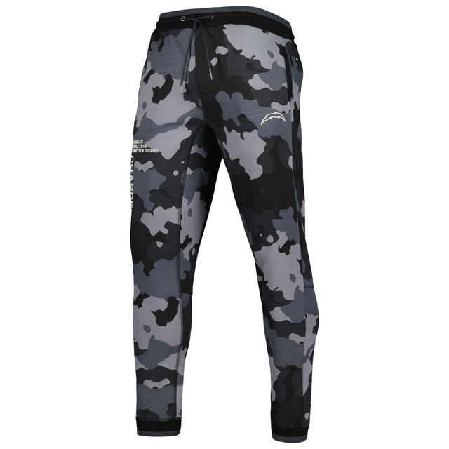 Pantalon de jogging camouflage Los Angeles Chargers noir unisexe The Wild Collective