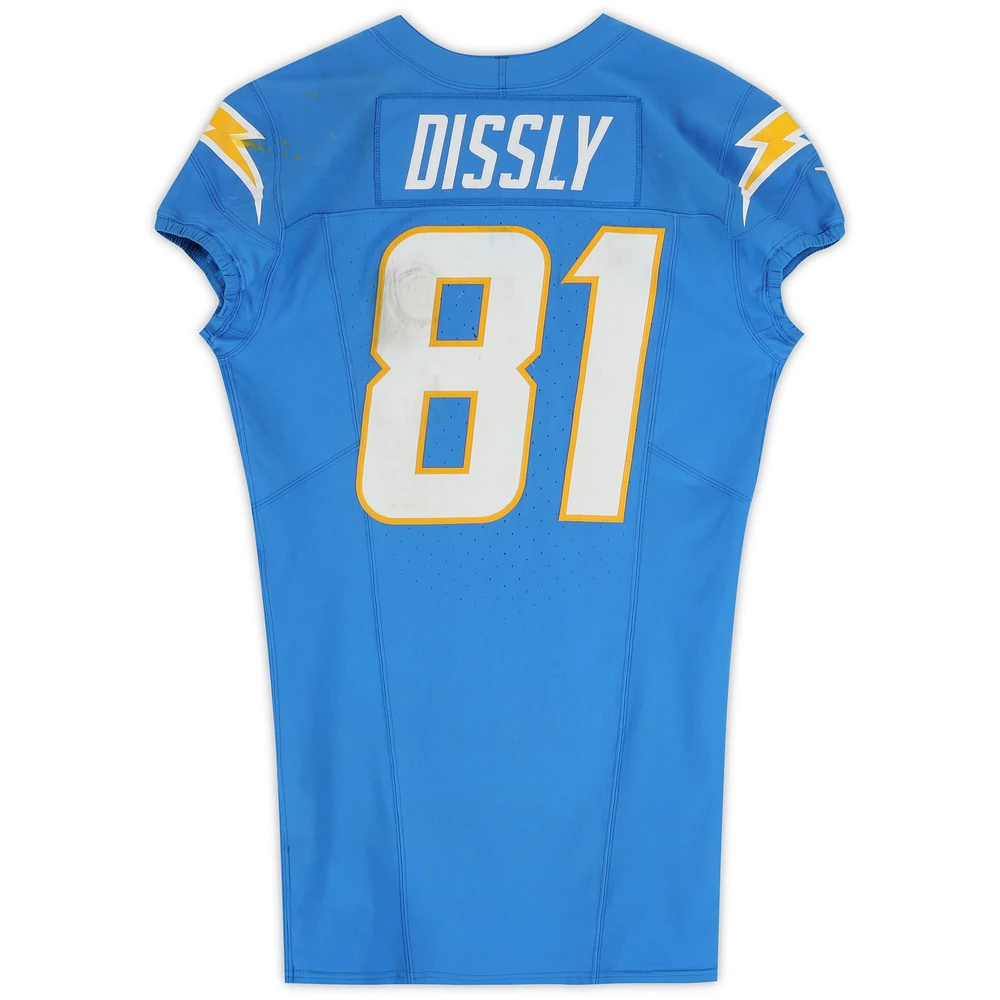 Will Dissly Los Angeles Chargers Chargers Game-Used #81 Powder Blue Nike Jersey vs. Kansas City Chiefs on September 29, 2024