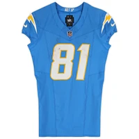 Will Dissly Los Angeles Chargers Chargers Game-Used #81 Powder Blue Nike Jersey vs. Kansas City Chiefs on September 29, 2024