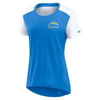 T-shirt Nike Powder Blue Los Angeles Chargers pour femme, à la mode et performant