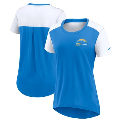 T-shirt Nike Powder Blue Los Angeles Chargers pour femme, à la mode et performant