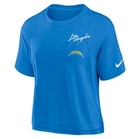 Women's Nike  Powder Blue Los Angeles Chargers Performance Pocket T-Shirt