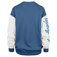 Sweat-shirt à enfiler Andie Double Header Los Angeles Chargers bleu poudre pour femme '47