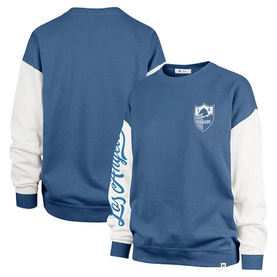 Sweat-shirt à enfiler Andie Double Header Los Angeles Chargers bleu poudre pour femme '47