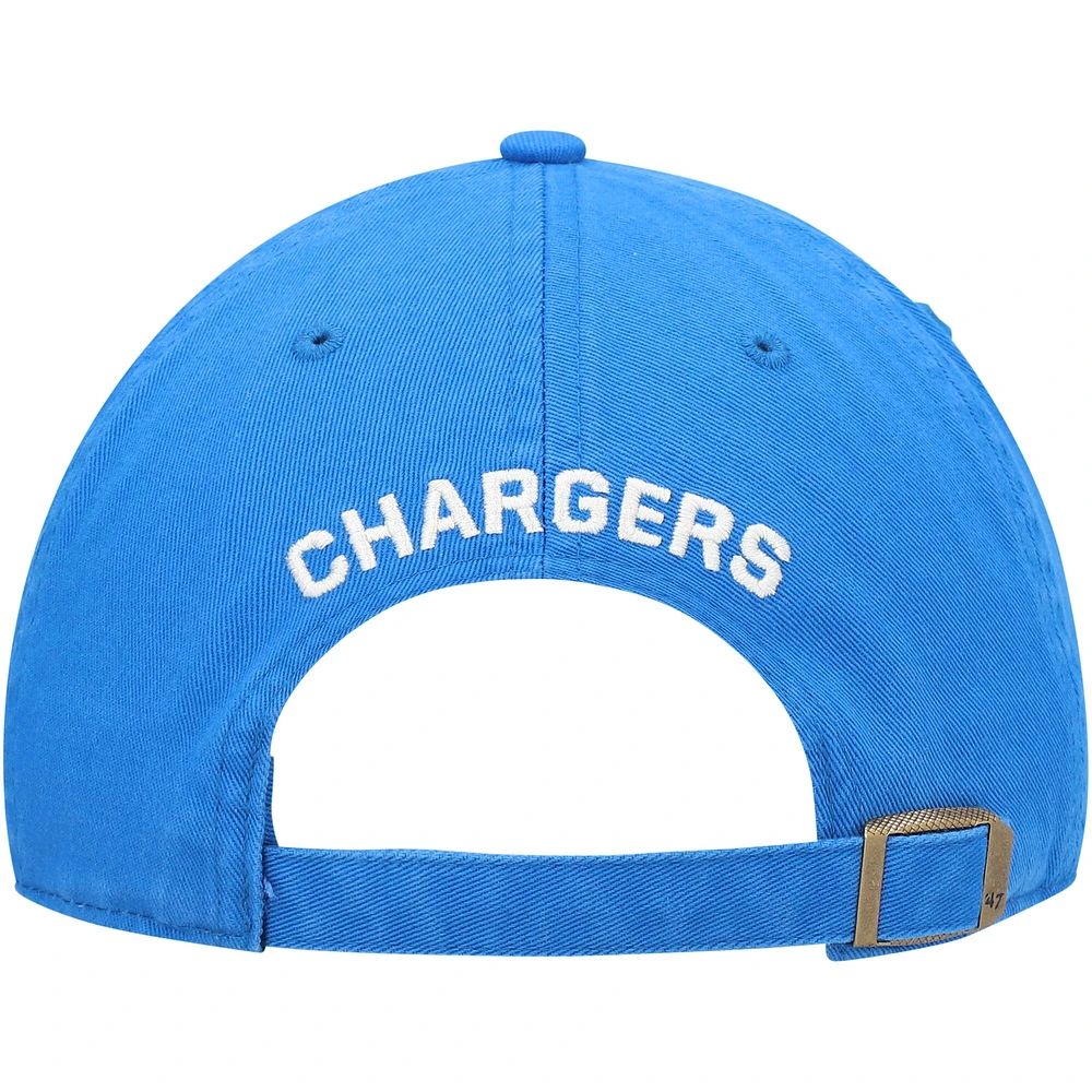 Casquette réglable '47 Powder Blue Los Angeles Chargers Finley Clean Up pour femme