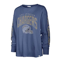 Women's '47 Powder Blue Los Angeles Chargers Tom Cat Lightweight Long Sleeve T-Shirt