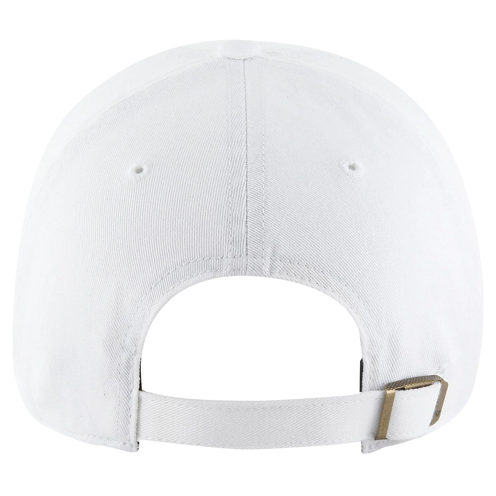 Women's '47 White Los Angeles Chargers Ballpark Cheer Clean Up Adjustable Hat