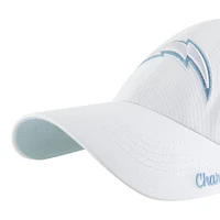 Women's '47 White Los Angeles Chargers Ballpark Cheer Clean Up Adjustable Hat