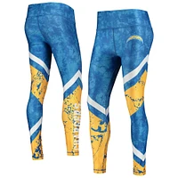 Women's Concepts Sport Powder Blue/Gold Los Angeles Chargers Dormer Knit Sublimated Leggings