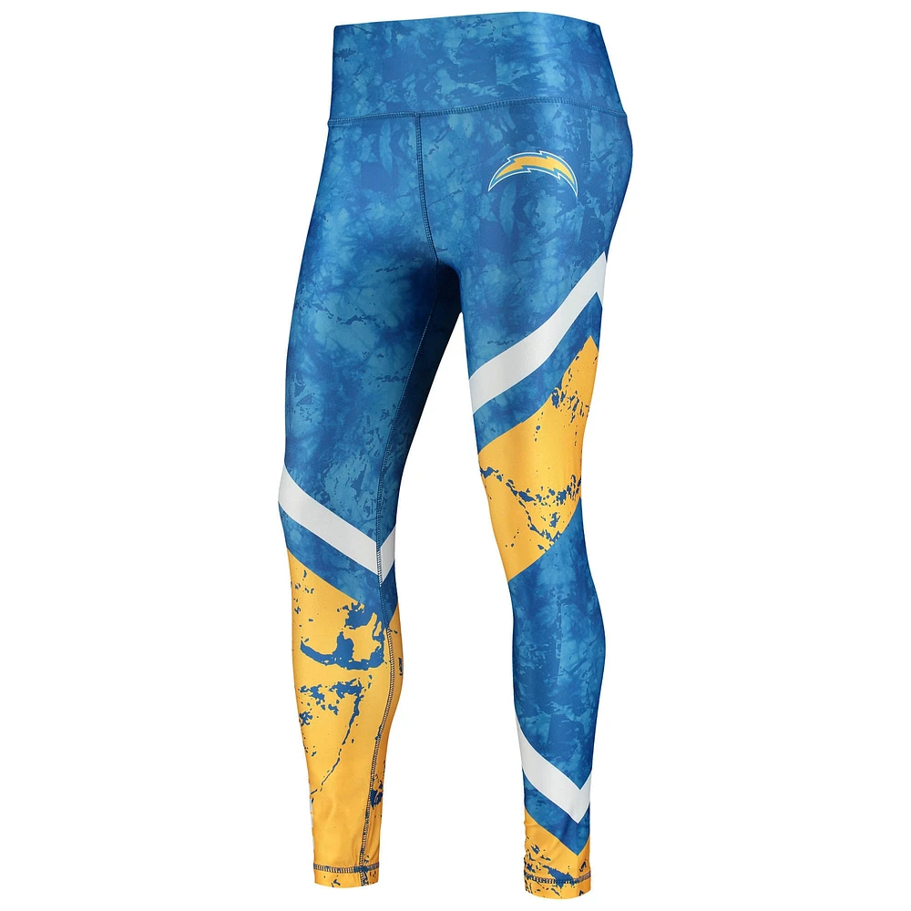 Women's Concepts Sport Powder Blue/Gold Los Angeles Chargers Dormer Knit Sublimated Leggings