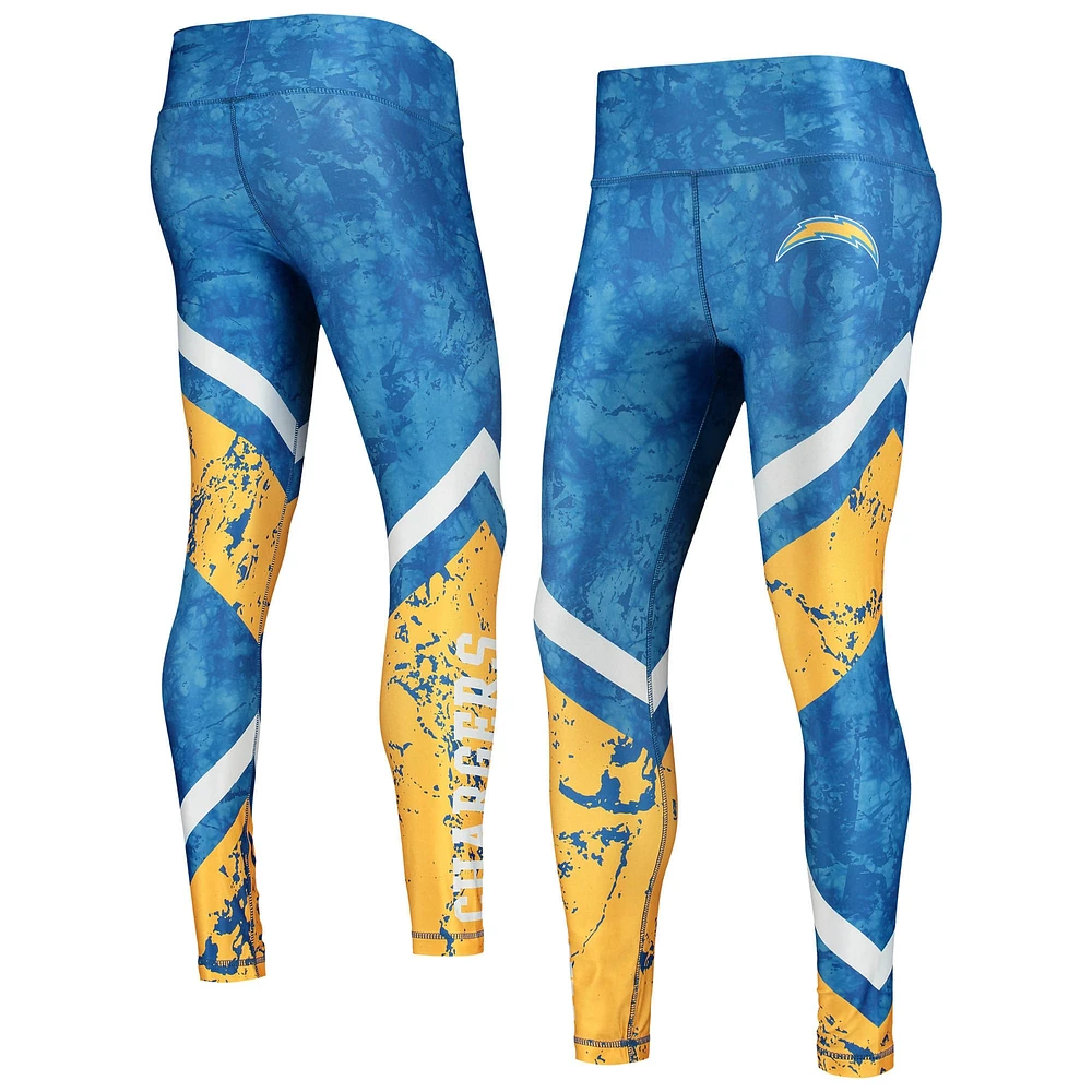 Concepts Sport Legging sublimé en tricot Los Angeles Chargers Dormer pour femmes, bleu poudré/doré