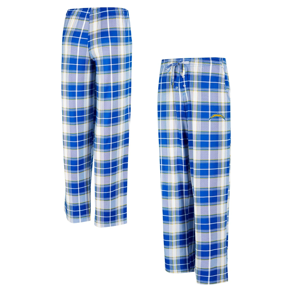 Women's Concepts Sport Royal Los Angeles Chargers Ashford Plaid Knit Pants