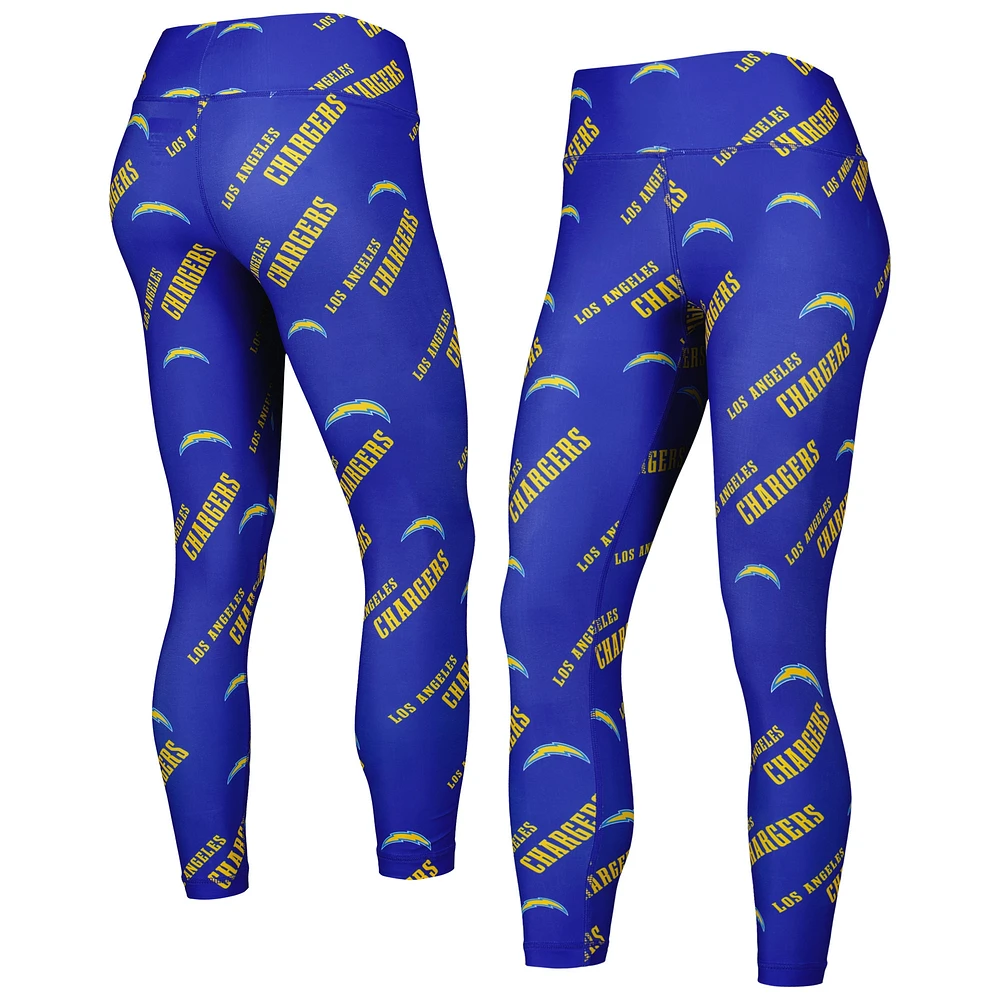 Concepts Sport Royal Los Angeles Chargers Breakthrough Legging de salon à imprimé intégral pour femme