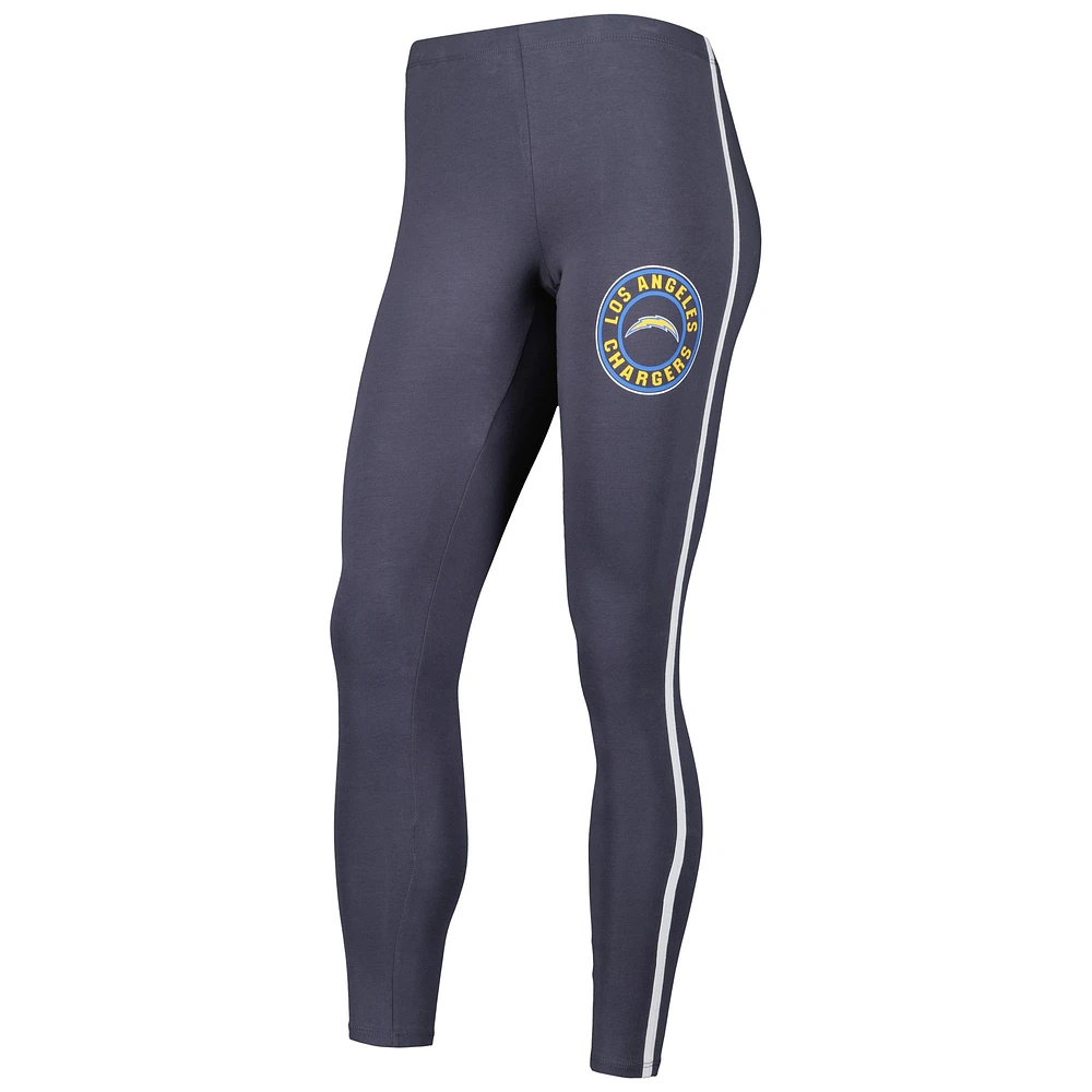 Ensemble de pyjama et legging Los Angeles Chargers Sonata Concepts Sport pour femme, blanc/anthracite