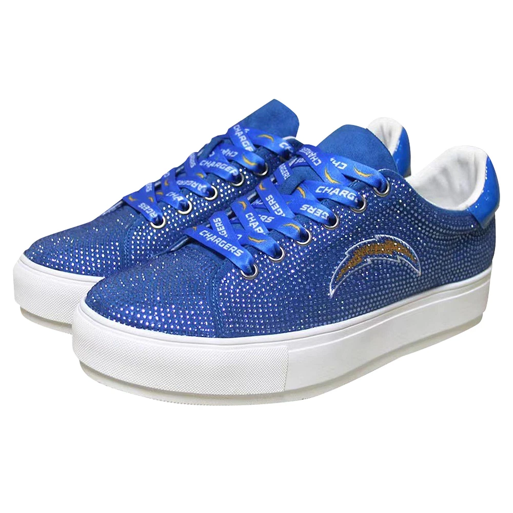 Baskets Cuce Powder Blue Los Angeles Chargers Team Color Crystal pour femmes