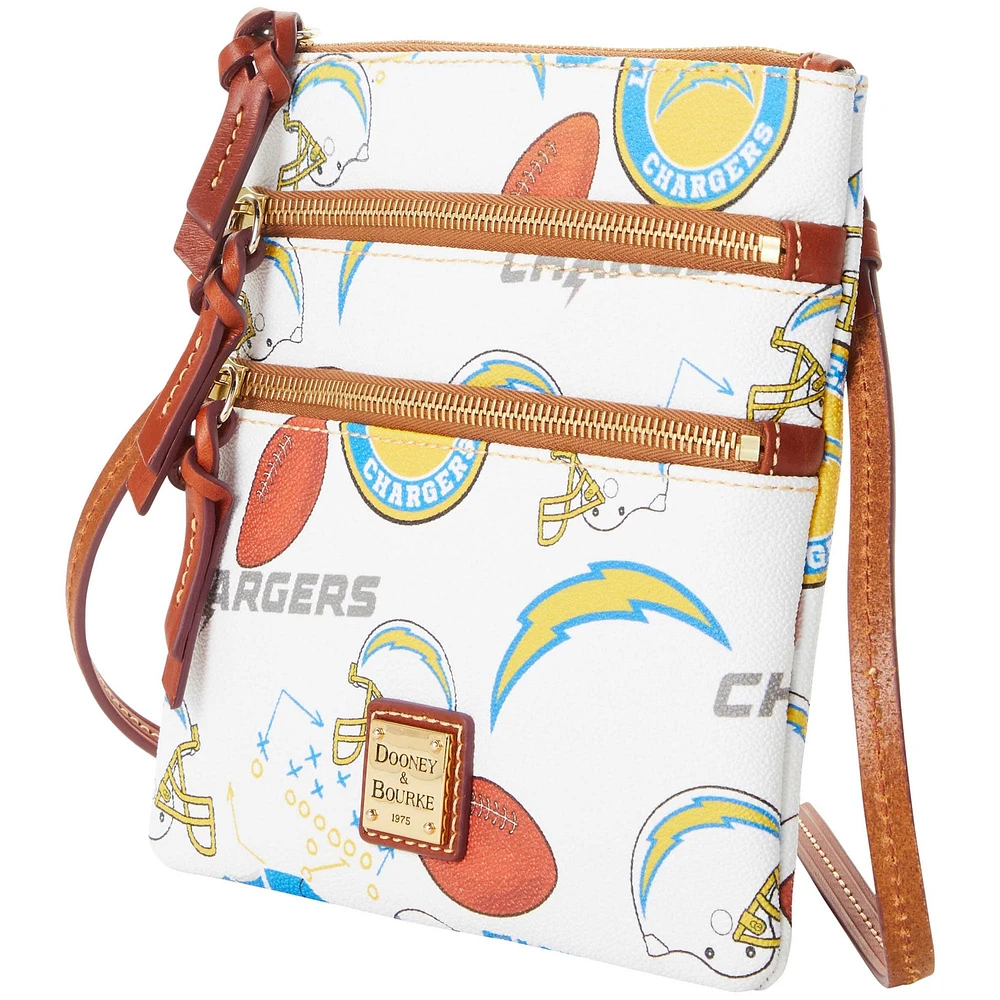 Women's Dooney & Bourke Los Angeles Chargers Triple-Zip Crossbody Bag