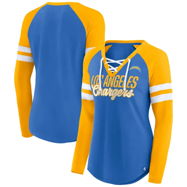 Los Angeles Chargers Nike Dri-Fit Cotton Long Sleeve Raglan T-Shirt - Mens