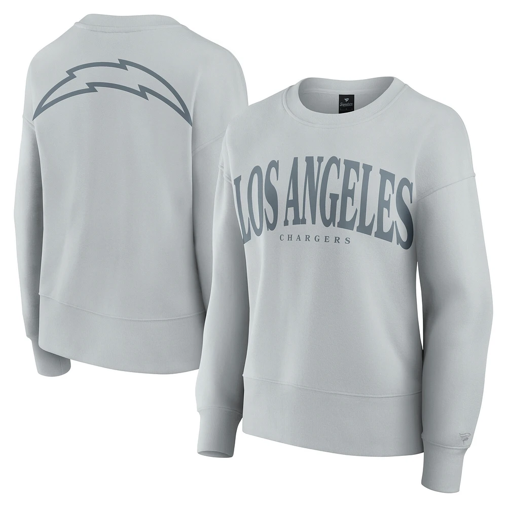 Women's Fanatics  Gray Los Angeles Chargers Elements Pullover Sweatshirt