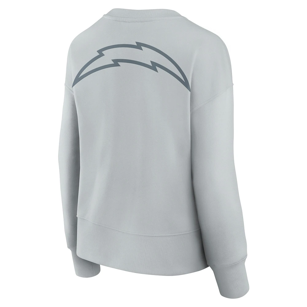 Women's Fanatics  Gray Los Angeles Chargers Elements Pullover Sweatshirt